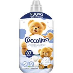 Кондиционер для белья Coccolino Delicato & Soffice Nuvola di Cotone «Нежное и мягкое облако хлопка», 87 стирок, 1827 мл