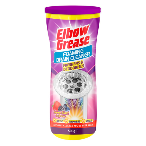 Очиститель для труб Elbow Grease Foaming Drain Cleaner Bery Blast, ягодный взрыв  500г