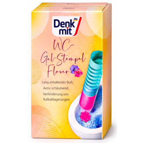 Гелевый штамп для унитаза Denkmit WC Gel Stempel Flower, 75 мл, 12 штампов