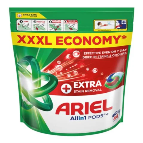 Капсулы для стирки ARIEL Pods+ Все-в-1 с экстрасилой удаления пятен, 44 шт