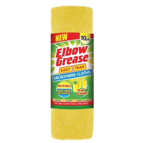 Салфетки из микрофибры Elbow Grease Easy Tear, жёлтые, 10 шт
