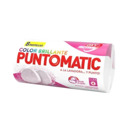Таблетки-порошок для стирки цветного белья PUNTOMATIC Colores Vivos, 8 шт
