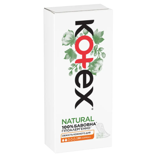 Щоденні прокладки Kotex Natural Normal, 20 шт.
