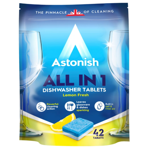 Таблетки для посудомоечных машин Astonish All In 1 Лимон, 42 шт