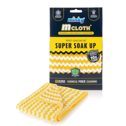 Салфетка из микрофибры суперпоглощающая антибактериальная Minky Cloth Anti Bacterial Super Soak Up, 32×32 см