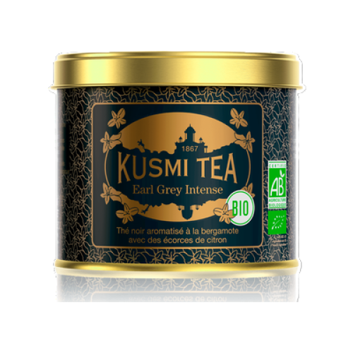 Чай Kusmi Tea Earl Grey Intense, чорний чай з бергамотом, 100 г