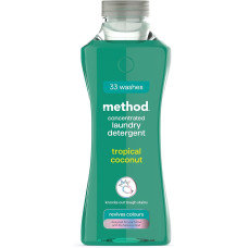  Рідкий концентрований пральний засіб Method Concentrated Laundry Detergent з ароматом свіжого тропічного кокосу, 33 прання, 990 мл 