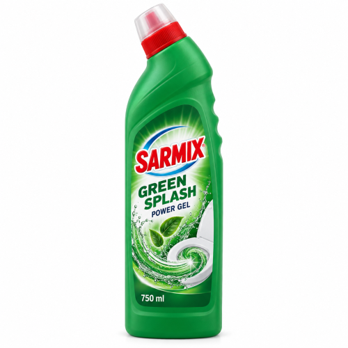 Средство для чистки сантехники SARMIX Green Splash Power Gel, 750 мл