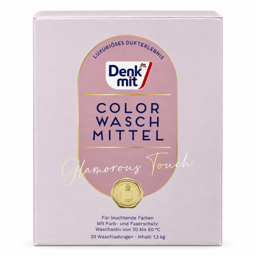 Стиральный порошок Denkmit Colorwaschmittel Glamorous Touch для цветных вещей, 1,3 кг, 20 стирок