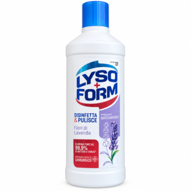 Средство для мытья и дезинфекции полов и поверхностей Lysoform Disinfetta & Pulisce Fiori di Lavanda, с ароматом лаванды, 1100 мл