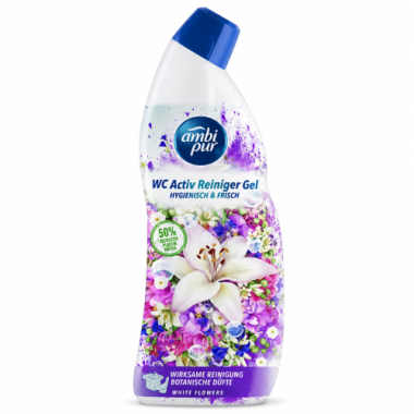 Гель для чищення унітазу Ambi Pur WC Active Gel White Flowers «Білі квіти», 750 мл