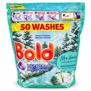 Капсули для прання Bold Mrs Hinch Limited Edition Woodland Winter з кондиціонером Lenor, 50 шт