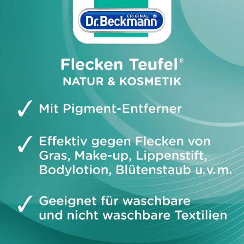 Специализированный пятновыводитель Dr. Beckmann Эксперт от косметики и природных загрязнений, 50 мл