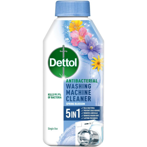 Антибактеріальний засіб для чищення пральних машин Dettol 5-in-1 Antibacterial Washing Machine Cleaner Spring Blossom, 250ml