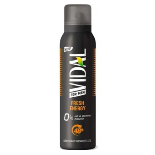 Дезодорант-спрей чоловічий  VIDAL FRESH ENERGY 48H, 150 мл
