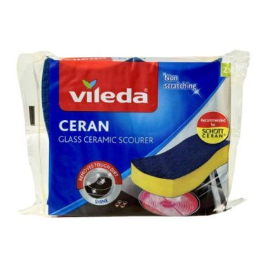 Губка для стеклокерамики ceran glass ceramic scourer Vileda, 2шт