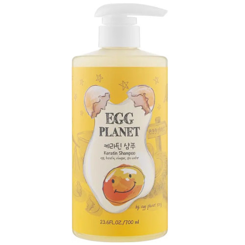 Кератиновий шампунь для пошкоджого волосся EGG Planet Keratin Shampoo, 700мл