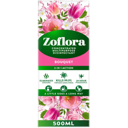 Средство дезинфекционное концентрированное Zoflora Bouquet, 500мл