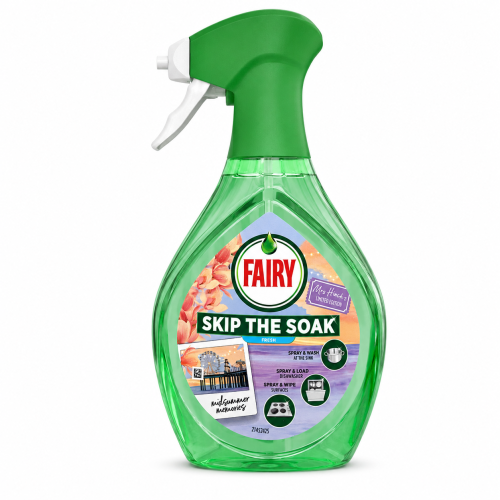 Спрей-пінка для миття посуду Fairy Skip the Soak Power Spray Lemon, 650 мл