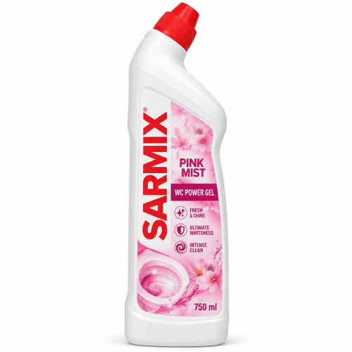 Засіб для чищення сантехніки SARMIX Pink Mist Power Gel, 750 мл