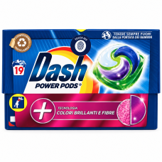 Капсули для прання кольорових речей Dash Power Pods Colori Brillanti e Fibre, 19 шт.