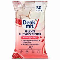 Вологі серветки для прибирання Denkmit Allzwecktücher Feucht Granat Duft, 50 шт