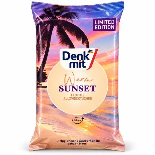 Вологі універсальні серветки Denkmit Warm Sunset, 80 шт.