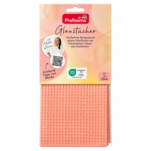 Серветки для скла та дзеркал Profissimo Glanztücher, 2 шт