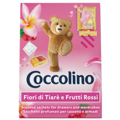 Ароматизатор для гардероба в саше Coccolino Fiori di tiare e Frutti Rossi, 3 шт