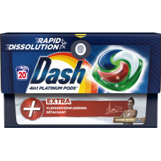 Капсули для прання Dash Platinum Detergent Pods with Extra Cleaning Power, 20 шт