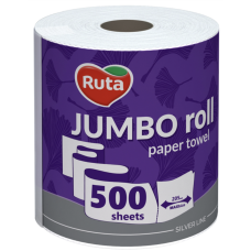 Полотенца бумажные Ruta JUMBO 1 рулон 2 слоя 500 отрывов
