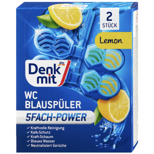 Блок туалета Denkmit WC-Stein Blauspüler Lemon, 2 шт. 96 g