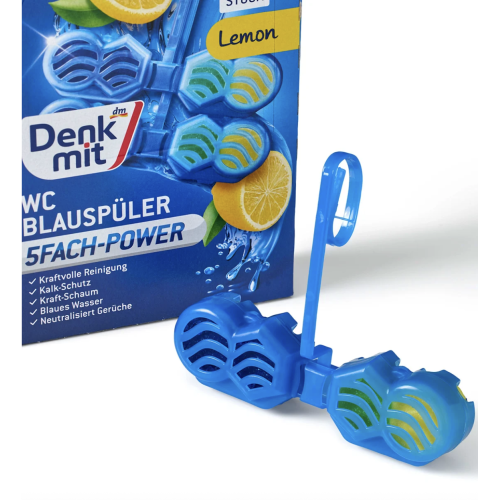 Блок туалета Denkmit WC-Stein Blauspüler Lemon, 2 шт. 96 g