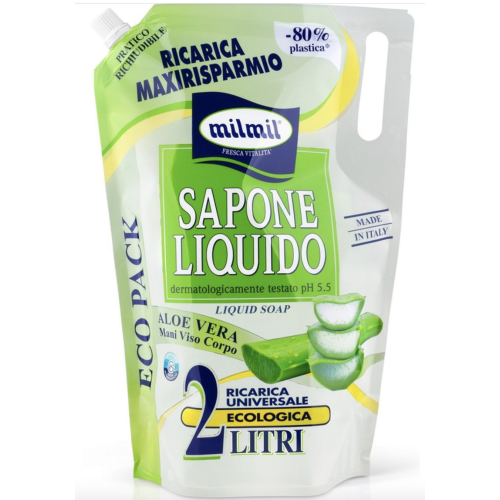 Жидкое мыло Milmil Aloe Vera алое, 2 л