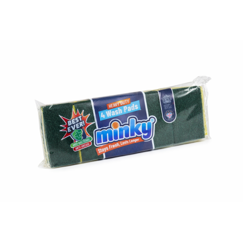 Губки для миття посуду антибактеріальні Minky Heavy Duty, 4 шт