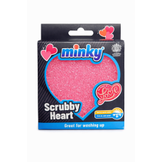 Губка для миття посуду Minky Scrubby Heart, лімітована серія, 1 шт