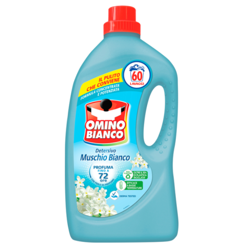 Универсальный гель для стирки Omino Bianco Белый мускус 60 стирок 2.4 л