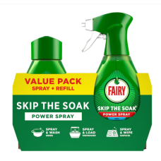 Спрей-пінка для миття посуду Fairy Skip The Soak Power Spray Fresh, 2*500 мл 