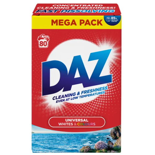 Порошок для стирки универсальный DAZ Whites & Colors, 80 стирок, 4 кг