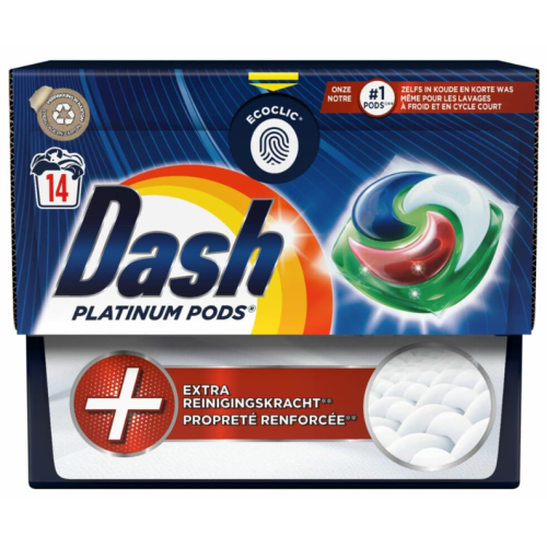 Капсулы для стирки универсальные Dash Platinum 4in1, 14 шт.