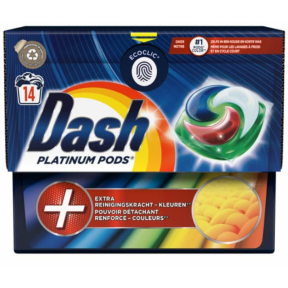Капсулы для стирки для цветного белья Dash Platinum 4in1, 14 шт.