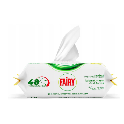 Влажные салфетки для очистки Fairy с ароматом лимона, 100 штук