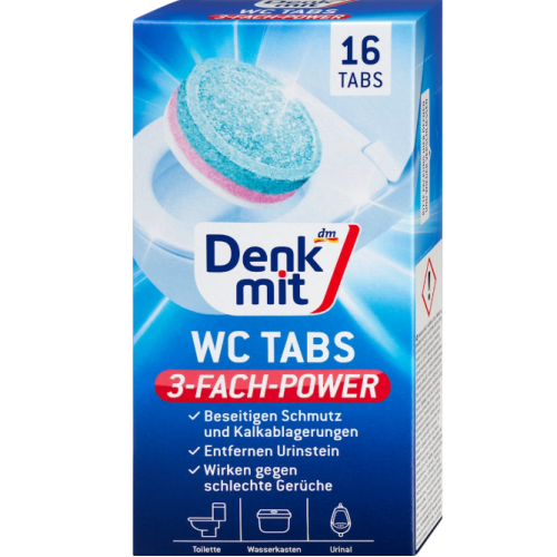 Таблетки для чистки унитазов Denkmit WC Reiniger Tabs 16 шт