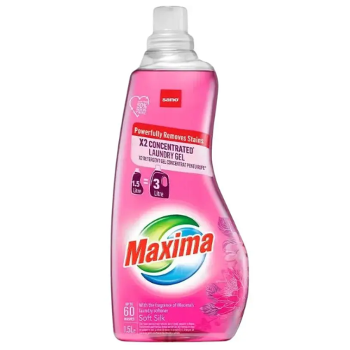 Концентрированный гель для стирки Sano Maxima Soft Silk, 60 стирок, 1.5 л