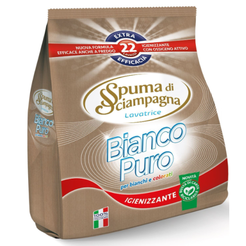 Порошок для стирки светлой и белой одежды Spuma di Sciampagna Bianco Puro, 22 стирок, 990 гр
