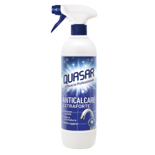 Спрей Quasar Anticalcare Extraforte від вапнякового нальоту у ванній кімнаті, душовій кабіні та кухні 580 мл