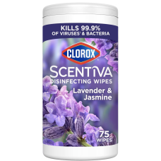 Дезинфицирующие влажные салфетки Clorox Scentiva Lavender & Jasmine, 75 салфеток