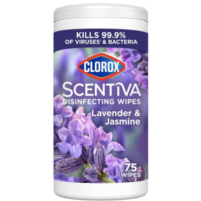 Дезінфікуючі вологі серветки Clorox Scentiva Lavender & Jasmine, 75 серветок