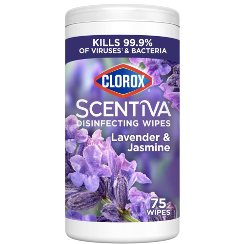 Дезінфікуючі вологі серветки Clorox Scentiva Lavender & Jasmine, 75 серветок