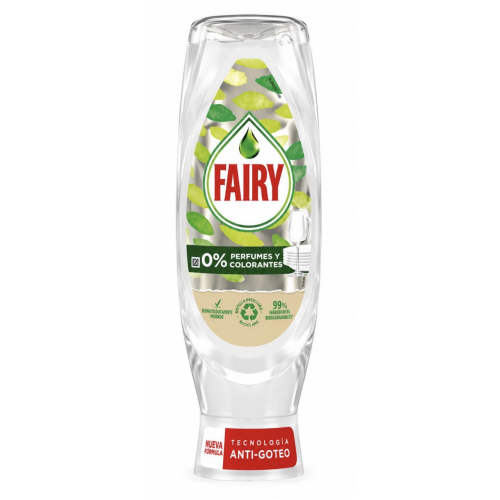 Засіб для миття посуду Fairy 0% Perfumes & Colorants, 650 мл